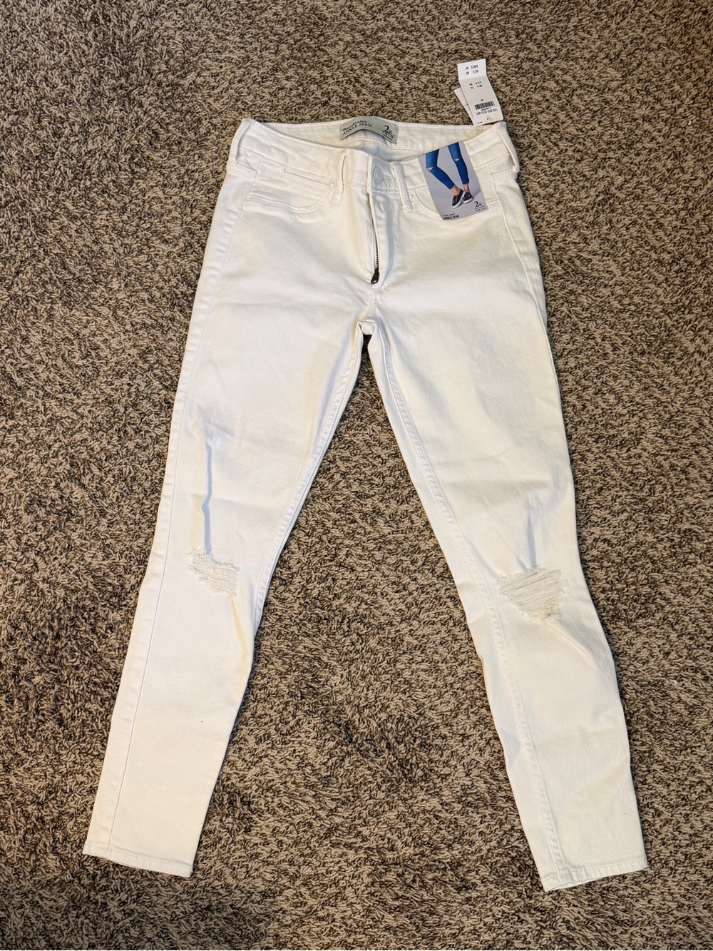 White Distressed Skinny Jeans